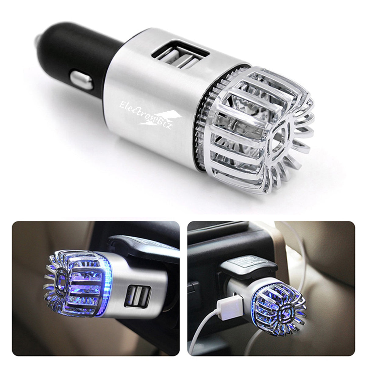 cigarette lighter ionizer Car Air Purifier Dual USB Ionizer Freshener Odor Cigarette Smoke –  GoodGrabbers