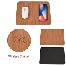 Load image into Gallery viewer, Mobile Phone Qi Wireless Charger Charging Mouse Pad Mat PU Leather for iPhone X/8 Plus Samsung S8 Plus /Note